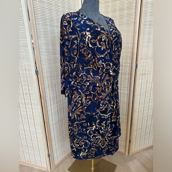 Women’s CHAPS Faux Wrap Dress 20W - Picture 4 of 7